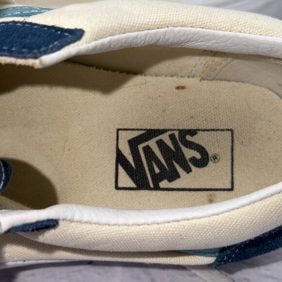 Vans OG Style 36 Blue Beige Men 9.5 Women 11 Skate Shoes Sneakers Retro - Picture 10 of 11